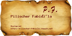 Pilischer Fabióla névjegykártya